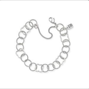 James Avery Quatrefoil Twisted Wire Charm Bracelet